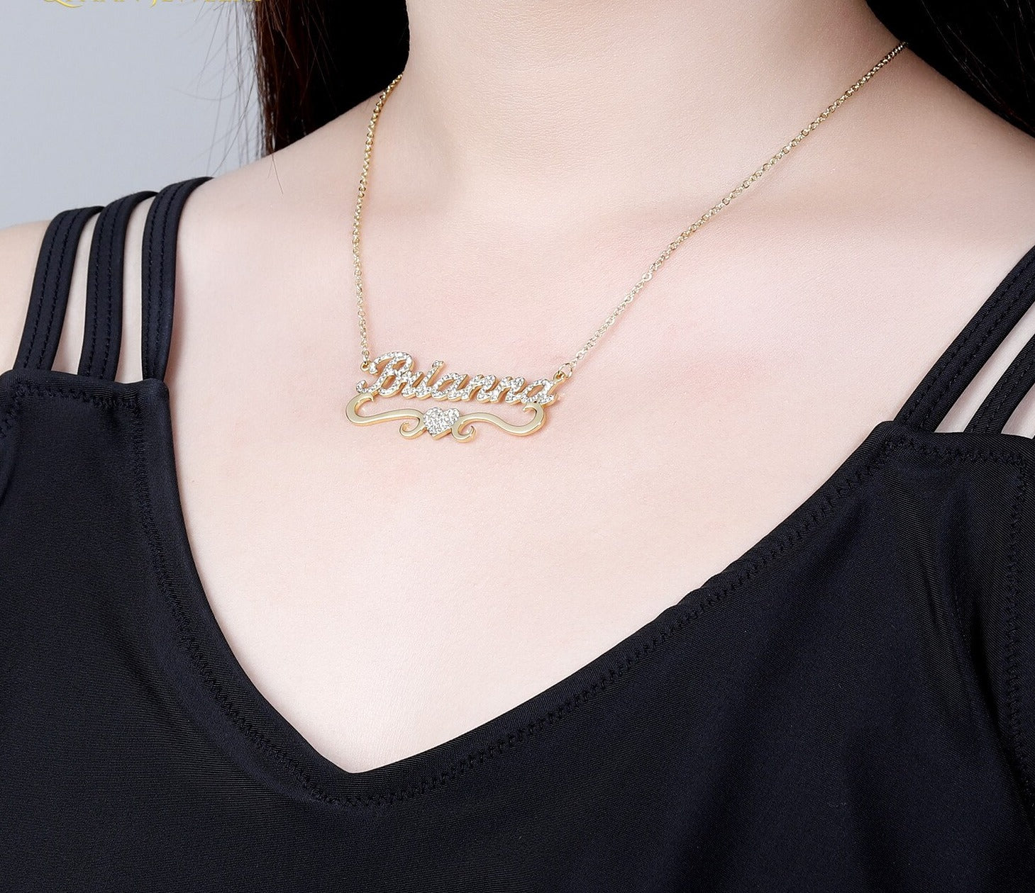 Heart Pendant With Personalized Name Necklace For Women