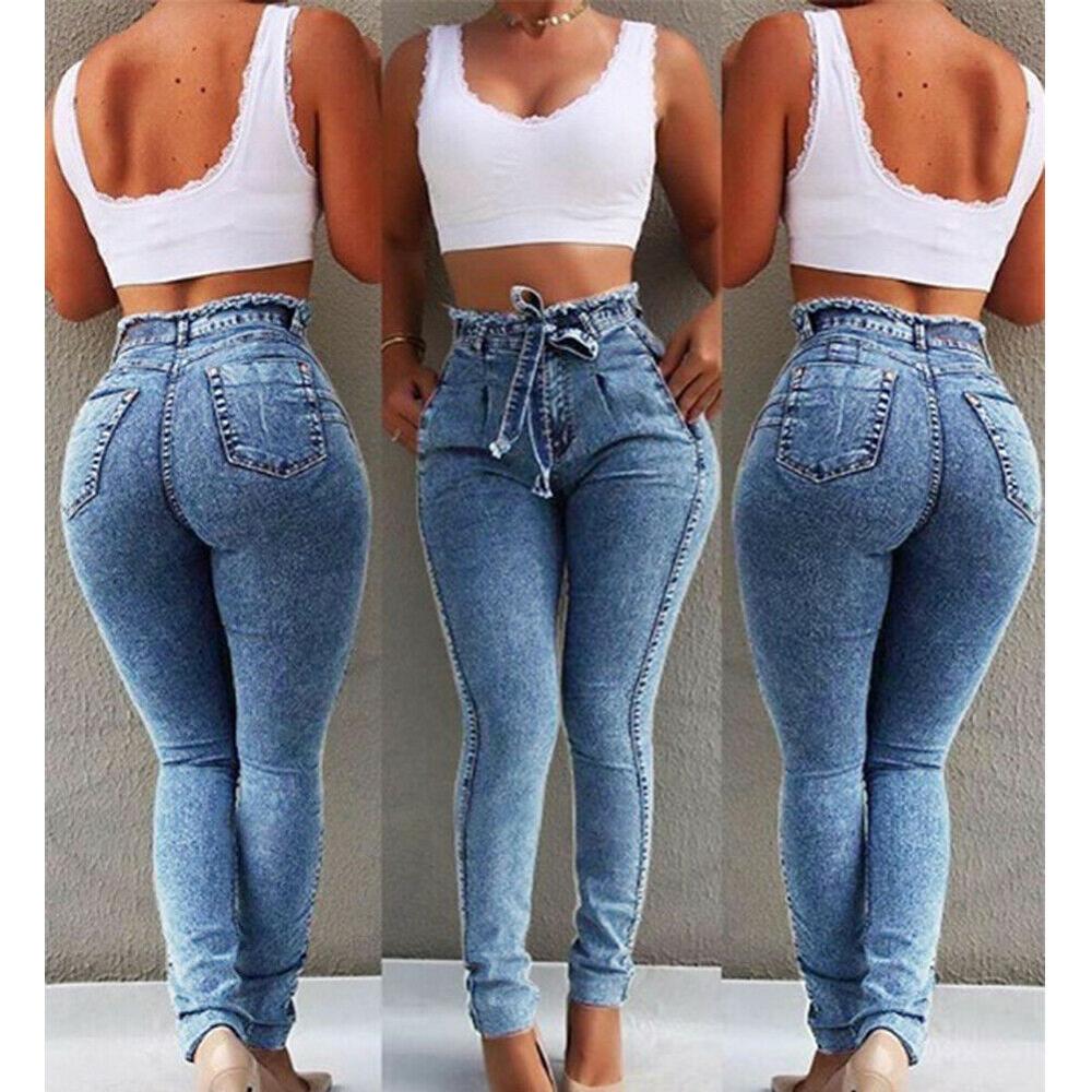 Ripped Denim Pants - Women's Shredded Jeans