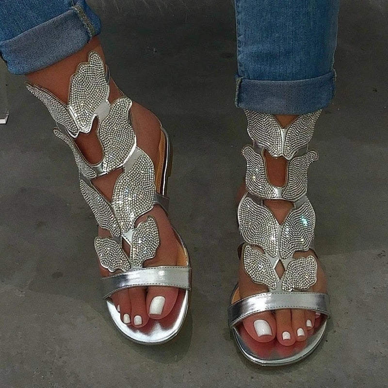 Rhinestone New Women's Soft Non-slip Sandals