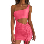 Load image into Gallery viewer, Cute Ruched Off Shoulder Mini Dress
