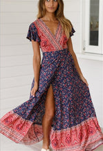 Load image into Gallery viewer, Bohemian Floral Print Long Dress for Women
