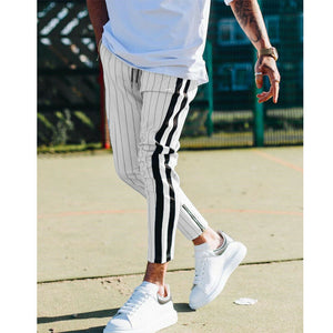 Fashionable Striped Pants - Men's Sweatpant Joggers