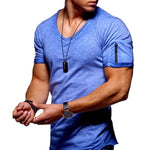 Load image into Gallery viewer, V-neck Fitness T-shirt - Men&#39;s Short Sleeve T-shirt
