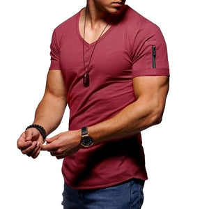 V-neck Fitness T-shirt - Men's Short Sleeve T-shirt