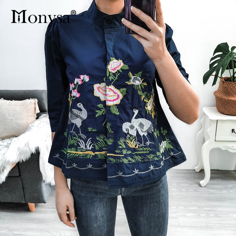 Classy Embroidery Shirt/Blouse for Women