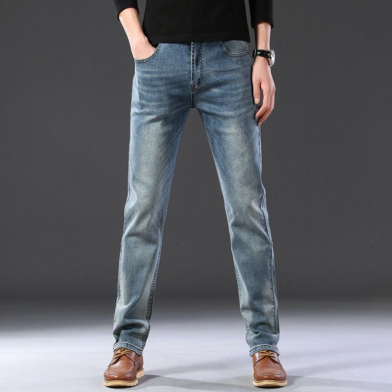 Casual Relaxed Denims - Men's Straight Jeans