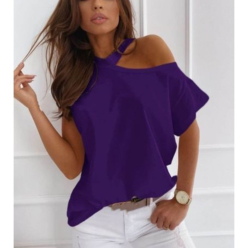 Sexy Off Shoulders Short-Sleeved T-shirt