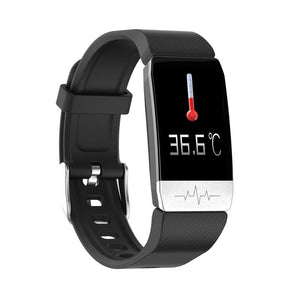 T1 Smart Watch FitBand Temperature Measure ECG Heart Rate Blood Pressure Monitor Weather Forecast Drinking