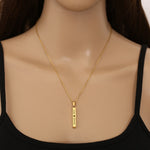 Load image into Gallery viewer, Personalisable Unisex Square Bar Custom Necklace - 3 Colors &amp; Multi-sided Imprints
