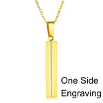 Load image into Gallery viewer, Personalisable Unisex Square Bar Custom Necklace - 3 Colors &amp; Multi-sided Imprints
