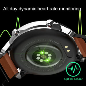 Cool Men Smart Watch Heart Rate Blood Pressure Monitor 1.3" Full Screen Touch IP68 Waterproof Smartwatch