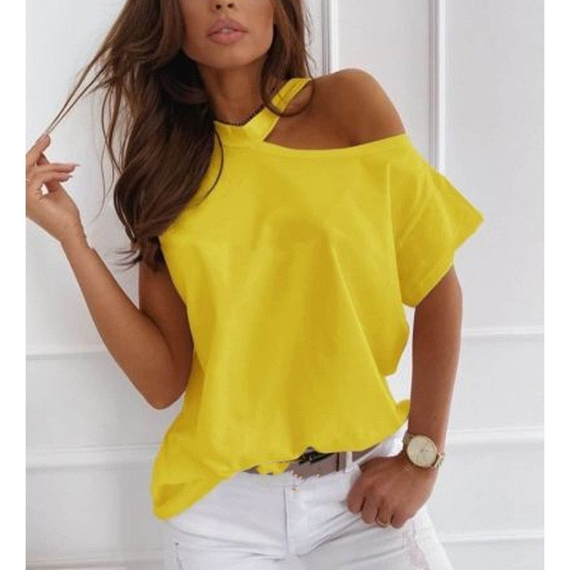 Sexy Off Shoulders Short-Sleeved T-shirt