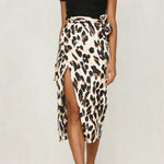 Load image into Gallery viewer, Women&#39;s Chiffon Leopard Print Maxi Skirt
