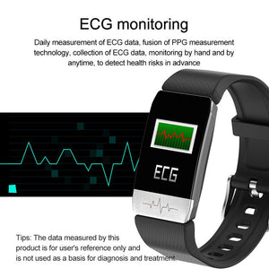 T1 Smart Watch FitBand Temperature Measure ECG Heart Rate Blood Pressure Monitor Weather Forecast Drinking