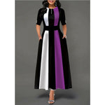 Load image into Gallery viewer, Plus Size Women&#39;s Swing Mid-Sleeve Dresses
