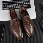 Load image into Gallery viewer, Bold Men&#39;s Leather Lace Up Shoes - Elegant Oxford
