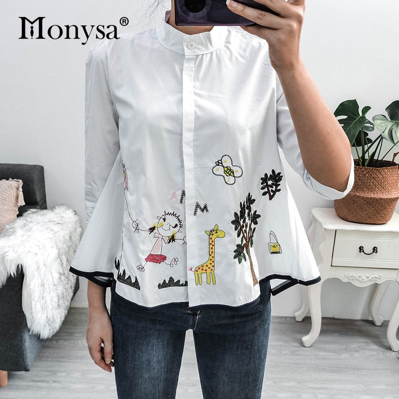 Classy Embroidery Shirt/Blouse for Women