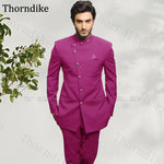 Load image into Gallery viewer, Styled Custom Made 2 Pcs Men O-neck Suit
