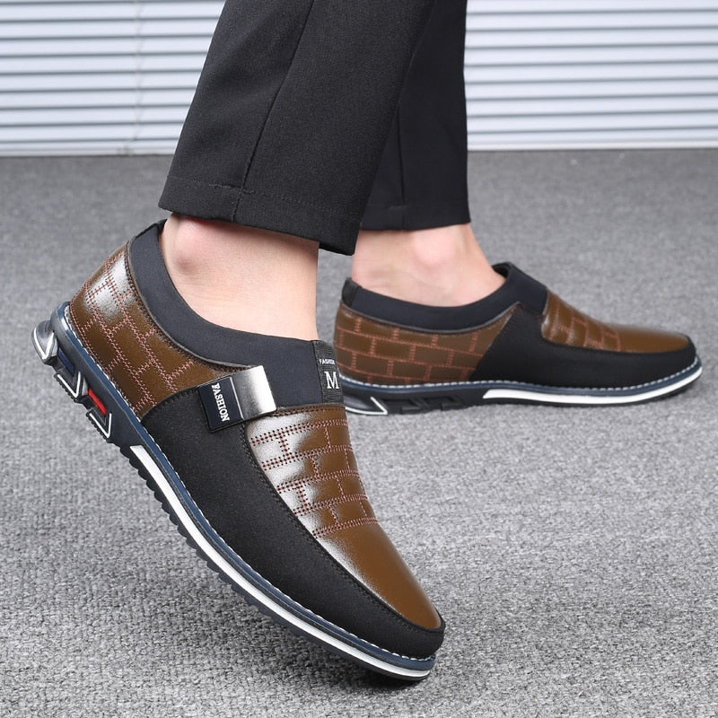 Genuine Leather Men's Loafers - Breathable and Comfortable Slip on Shoes