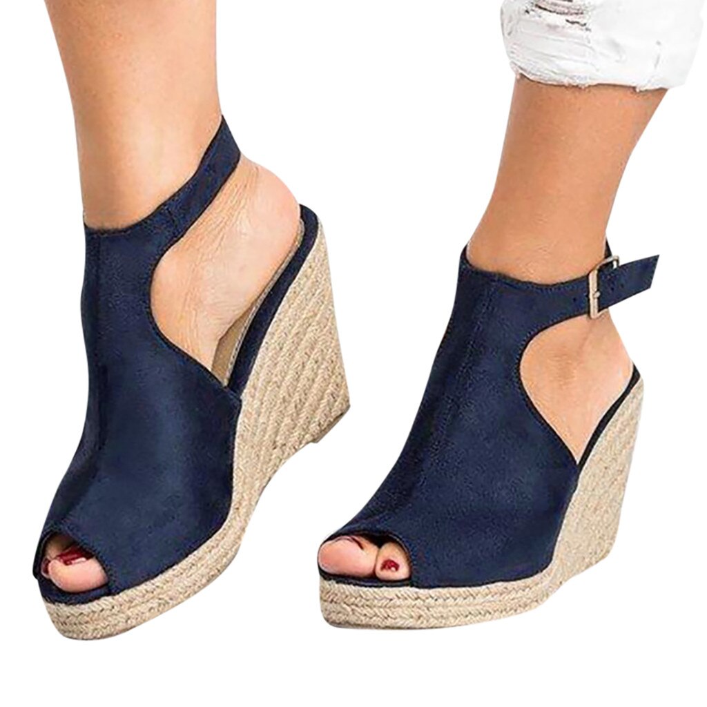 Classy Solid Color Women's Wedge