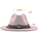 Load image into Gallery viewer, Wool Felt Fedora with Bohemian Tassel Strap - Men&#39;s Hat
