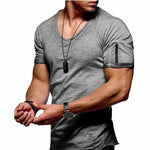 Load image into Gallery viewer, V-neck Fitness T-shirt - Men&#39;s Short Sleeve T-shirt
