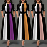 Load image into Gallery viewer, Plus Size Women&#39;s Swing Mid-Sleeve Dresses
