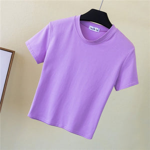 O-Neck Crop Top for Women