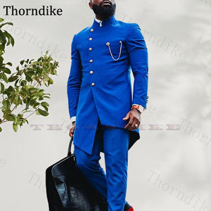 Stylish Asymmetrical Men's Custom Made Suit