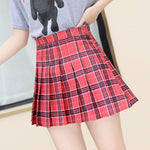 Load image into Gallery viewer, Pleated Plaid Summer Women&#39;s Mini Skirt
