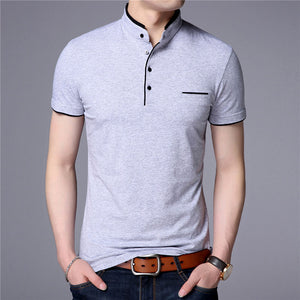 Men's Straight Collar Polo Short Sleeve T-Shirt