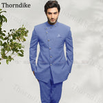 Load image into Gallery viewer, Styled Custom Made 2 Pcs Men O-neck Suit
