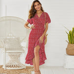 Load image into Gallery viewer, Women&#39;s Maxi Floral Print Boho Split Dress
