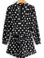 Load image into Gallery viewer, Chic Women&#39;s Polka Dot Short Romper/Jumpsuit
