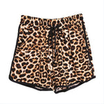 Load image into Gallery viewer, Leopard Patterned Lace-Up High Waist Elastic Women&#39;s Short
