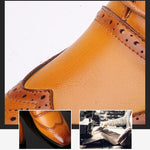 Load image into Gallery viewer, BROGUE Design Men Business Formal Shoes w/ Classic Pointed Toe
