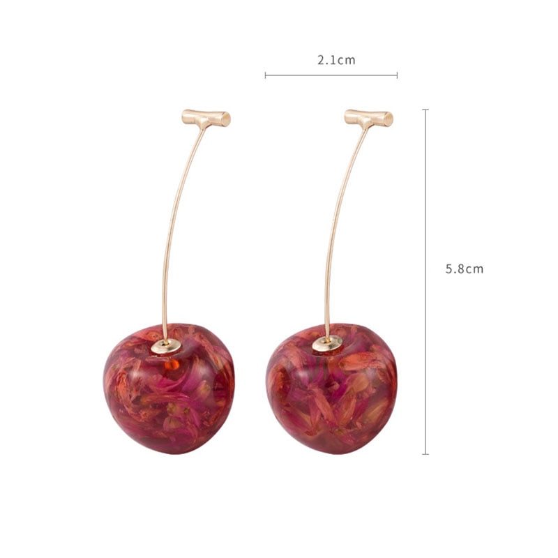 Cute Red Cherry Earrings