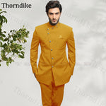 Load image into Gallery viewer, Styled Custom Made 2 Pcs Men O-neck Suit
