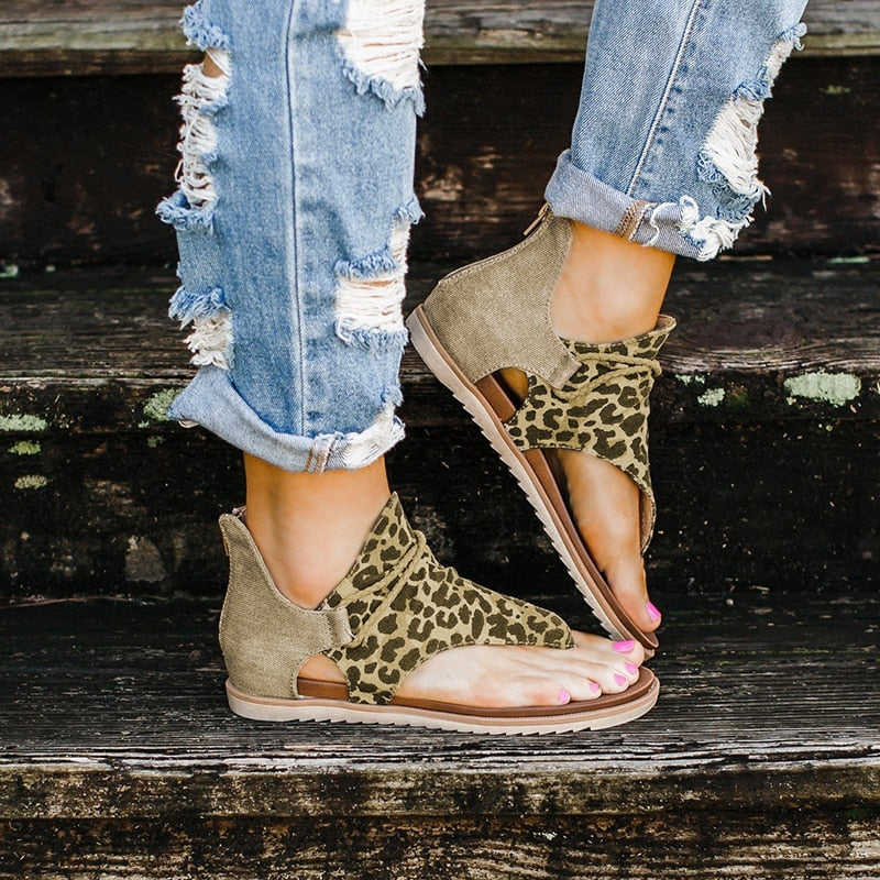 Women's Leopard Pattern Anti-slip Sandals