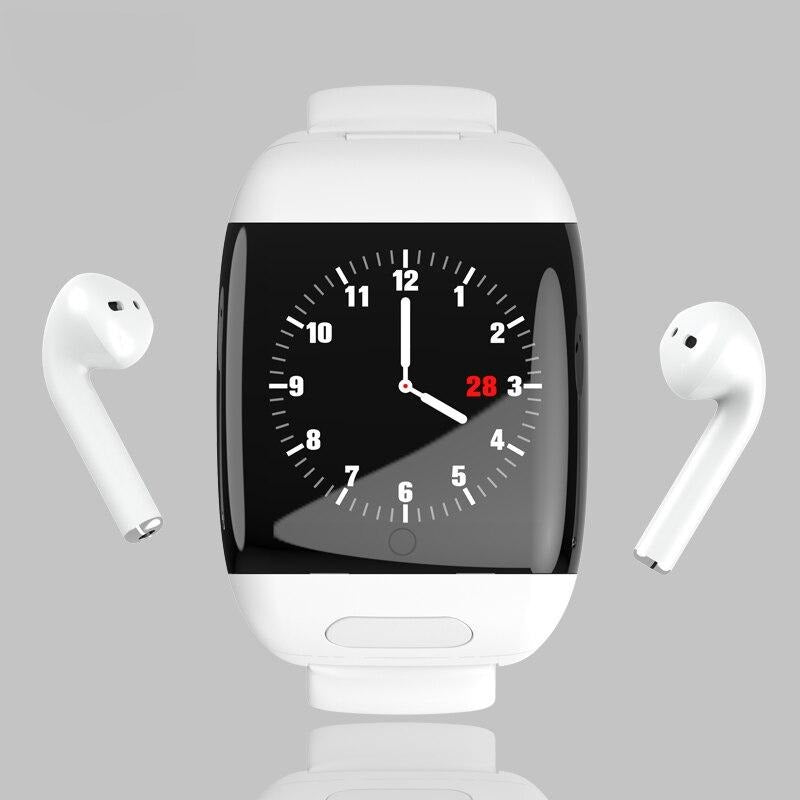 Smart Watch With Bluetooth Wireless Earphone Smart Wristband Men Women