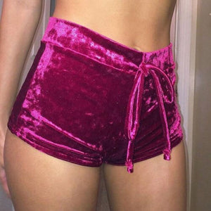 Velvet Bum Shorts For Women