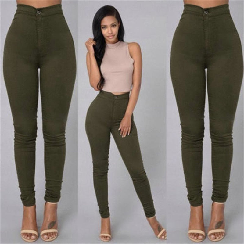 Elegant Women's Pants - Slim Fit and High Waist