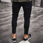 Load image into Gallery viewer, Cool Designer Black Ripped Skinny Slim Fit Jeans for Men
