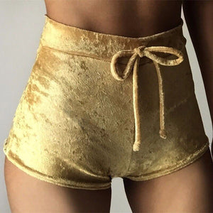 Velvet Bum Shorts For Women