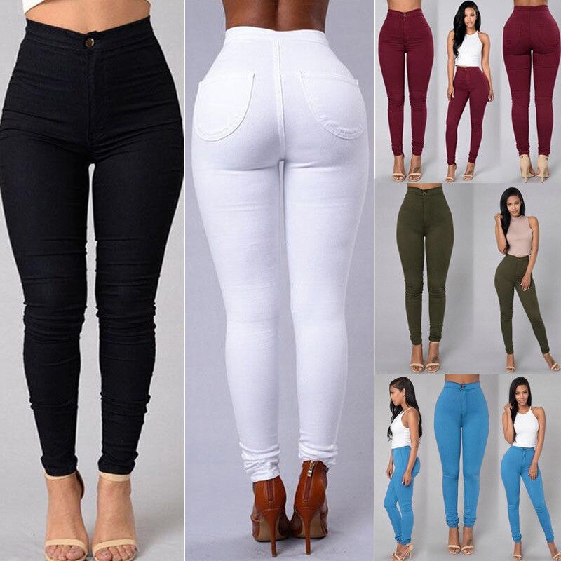 Stretchy & Skinny High Waist Casual Pencil Pants for Women