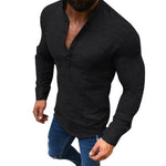 Load image into Gallery viewer, Cool Long Sleeve Slim Fit Tees - Men&#39;s Breathable Linen Shirt
