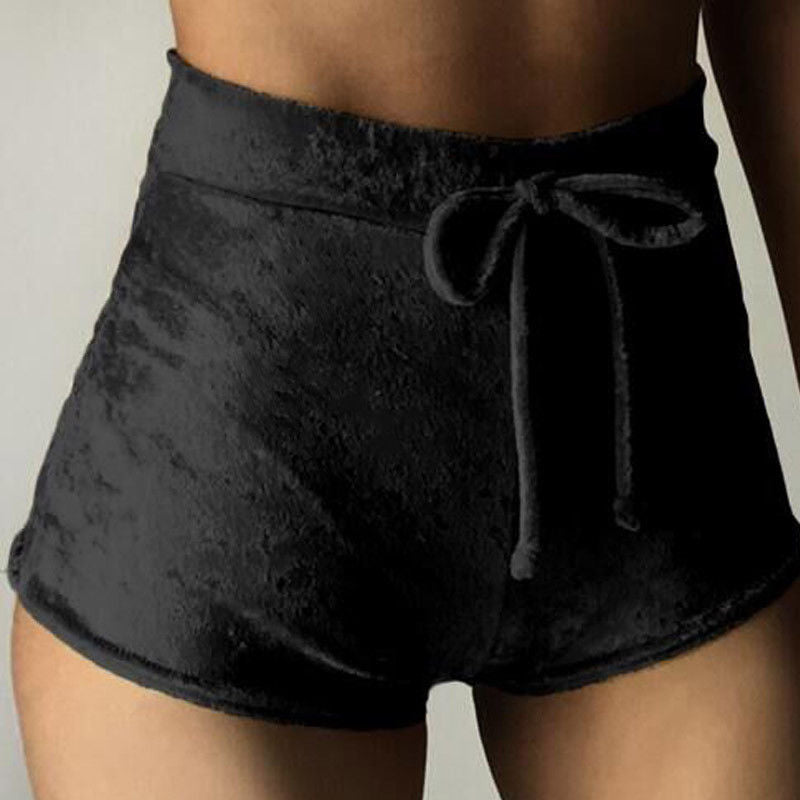 Velvet Bum Shorts For Women