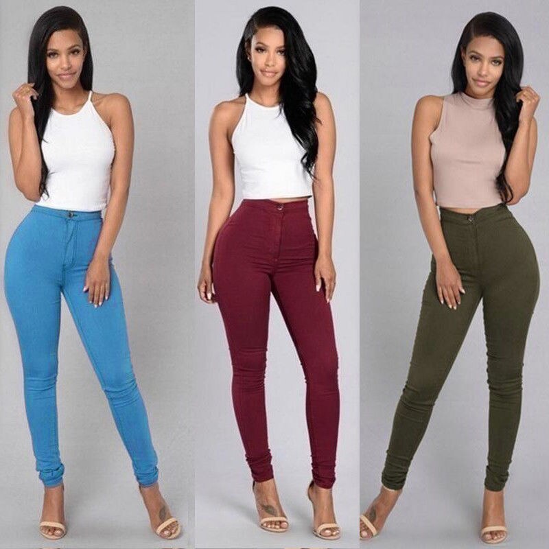 Stretchy & Skinny High Waist Casual Pencil Pants for Women