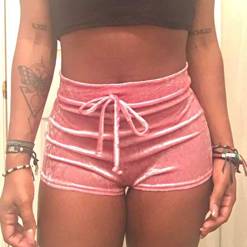 Velvet Bum Shorts For Women