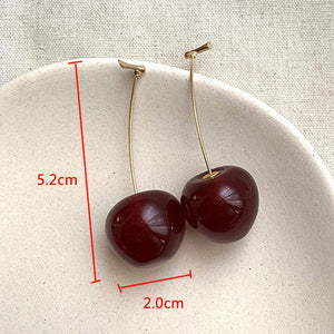 Cute Red Cherry Earrings